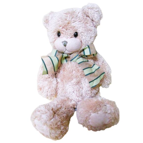 First and Main Plush Bear Marshall Beige with Neck Scarf Number 1274 10 Inches - Picture 1 of 2